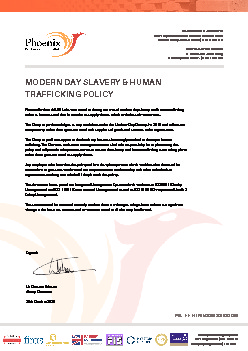 MODERN DAY SLAVERY & HUMAN TRAFFICKING POLICY